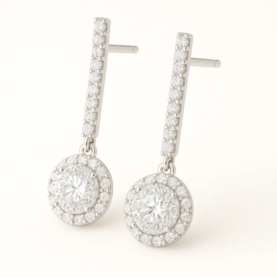 Drop Earrings · Round Brilliant